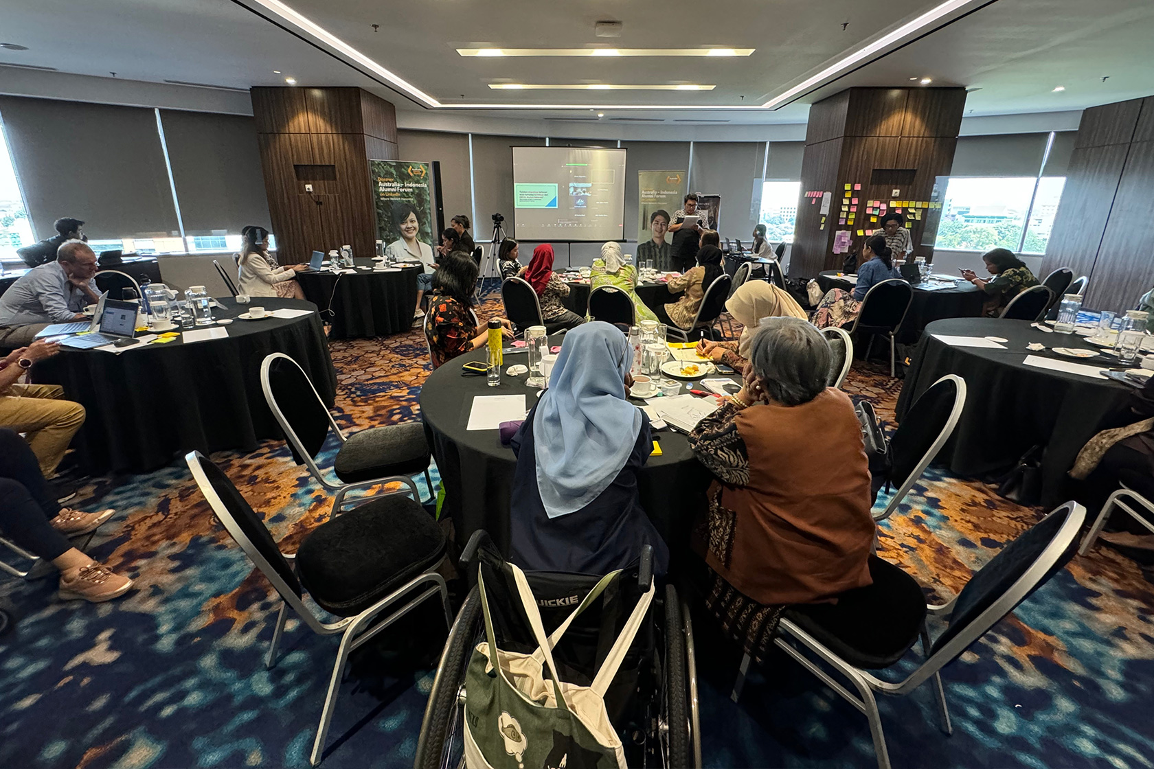 Participants collaborate in spirited discussions at the GEDSI Alumni Network Forum, working together to advance gender equity, disability inclusion, and social inclusion.