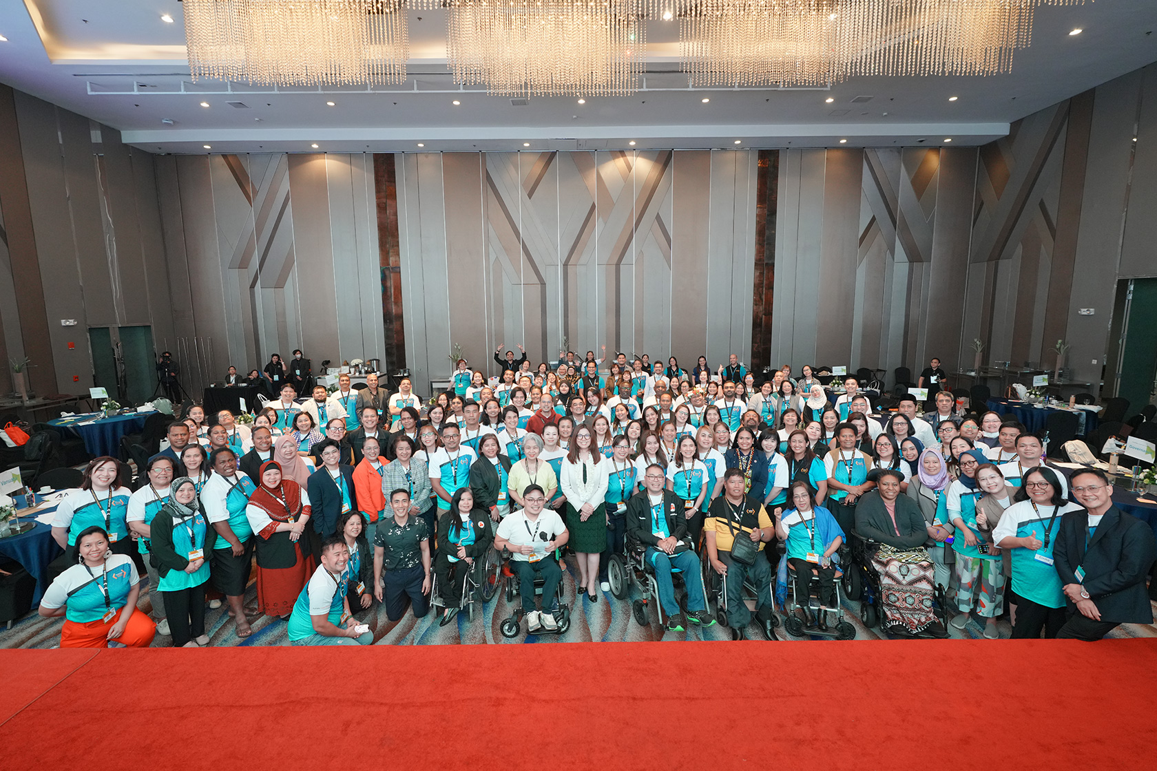 A collective moment of unity as Australian alumni across Southeast Asia come together for a group photograph, capturing the spirit of international cooperation and shared purpose.