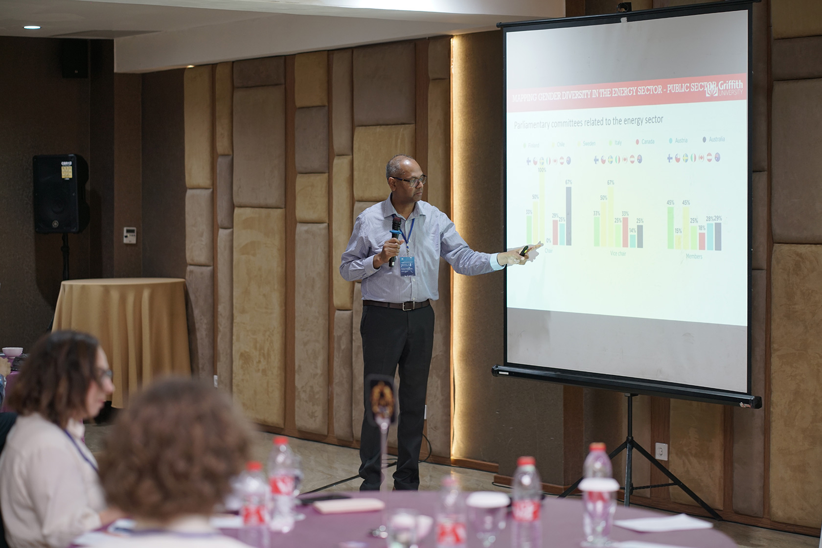 Prof Prasad Kaparaju, the course co-leader, gives a presentation about Updates on Energy Transition in Indonesia and Australia since the course in Australia.