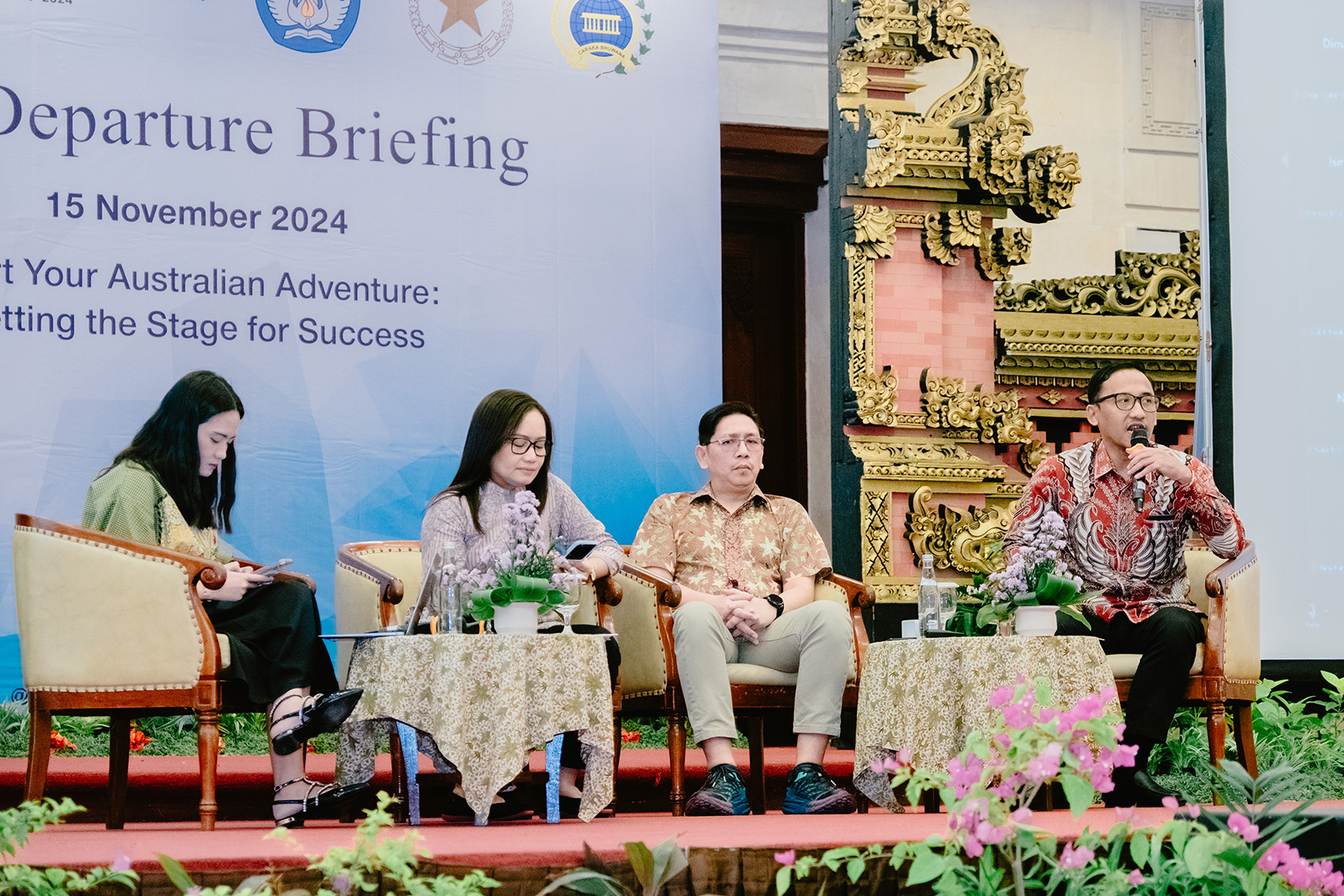 A panel session, moderated by Ms Evy Margaretha from Kemendikdasmen, featured key speakers, including Ms Noviyanti (Kemensetneg), Mr Hernawan Bagaskoro Abid (Kemenlu), Ms Kwee Vania Laurencia Wibowo (Kemenlu), and Mr Kevin Marbun (Kemdiktisaintek).