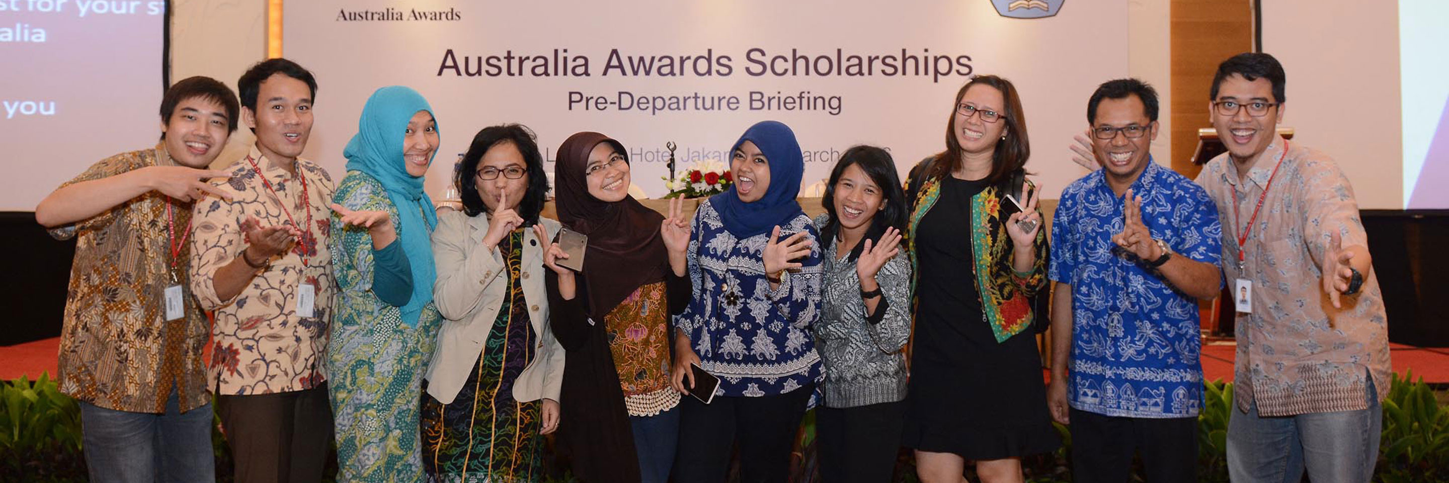 Australia Awards Scholars participate in a Pre-Departure Briefing before embarking on their study in Australia.