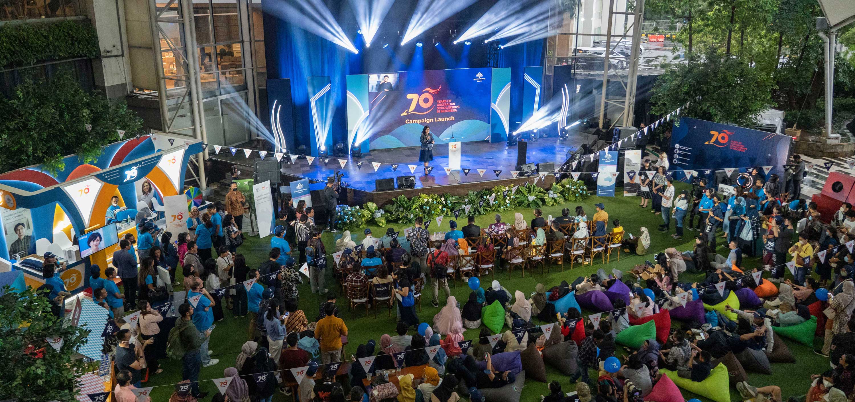 Hundreds of alumni, friends, and family attended the 70 Years of Australian Scholarships in Indonesia campaign launch.