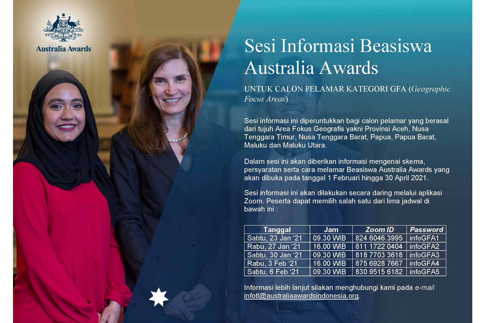 Australia Awards Scholarships Information Sessions for Prospective Applicants from Geographic Focus Areas