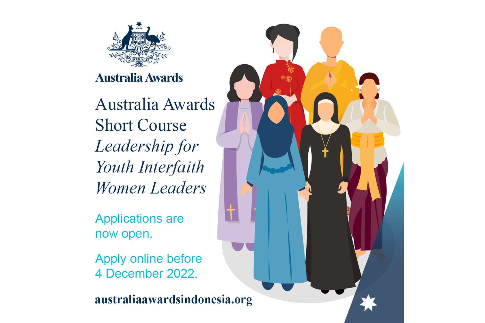 Apply Now for the Australia Awards Short Course on Leadership for Youth Interfaith Women Leaders